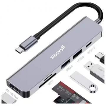 Adaptador HDMI + USB C